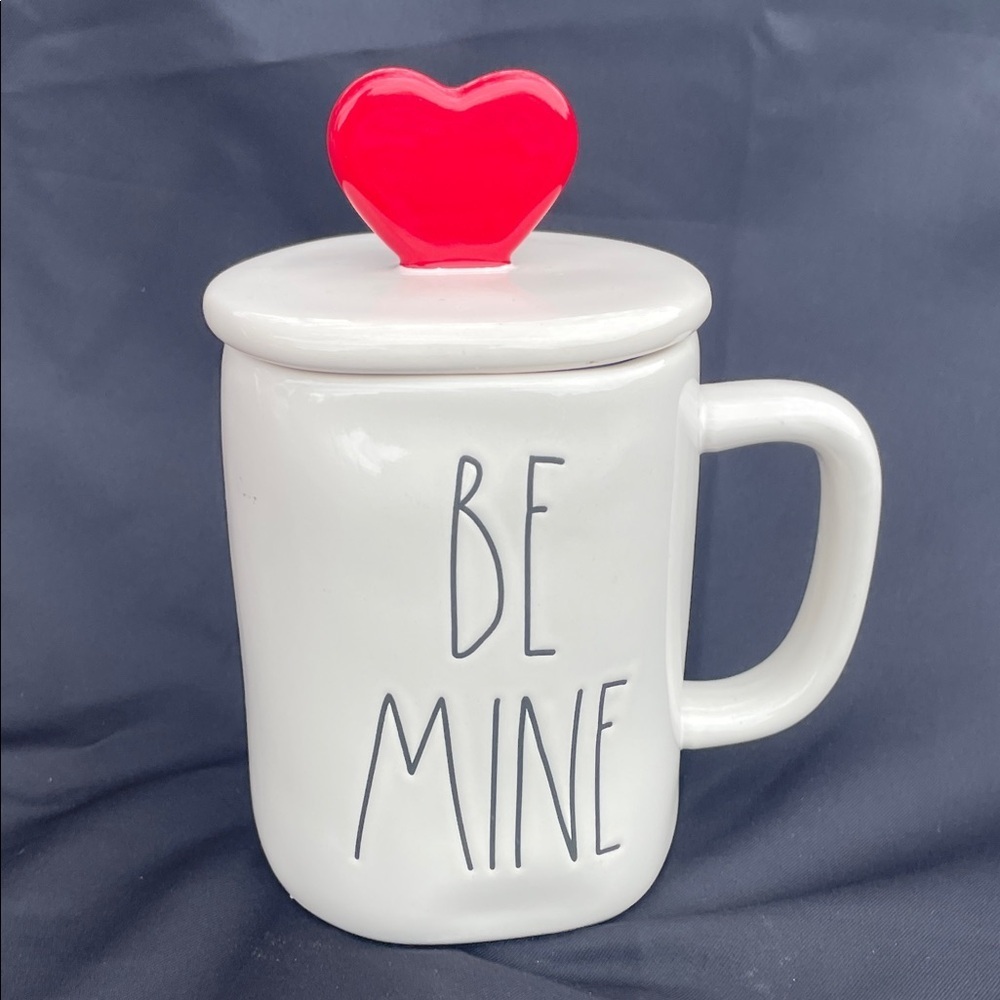 Be Mine Mug with Red Heart Lid